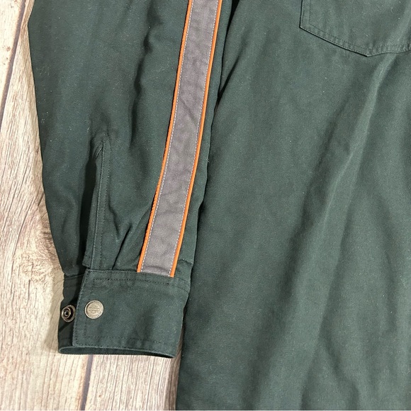 Harley Davidson Men’s M Black Shacket Button Up Canvas Motorcycle Pockets Jacket - Picture 2 of 12